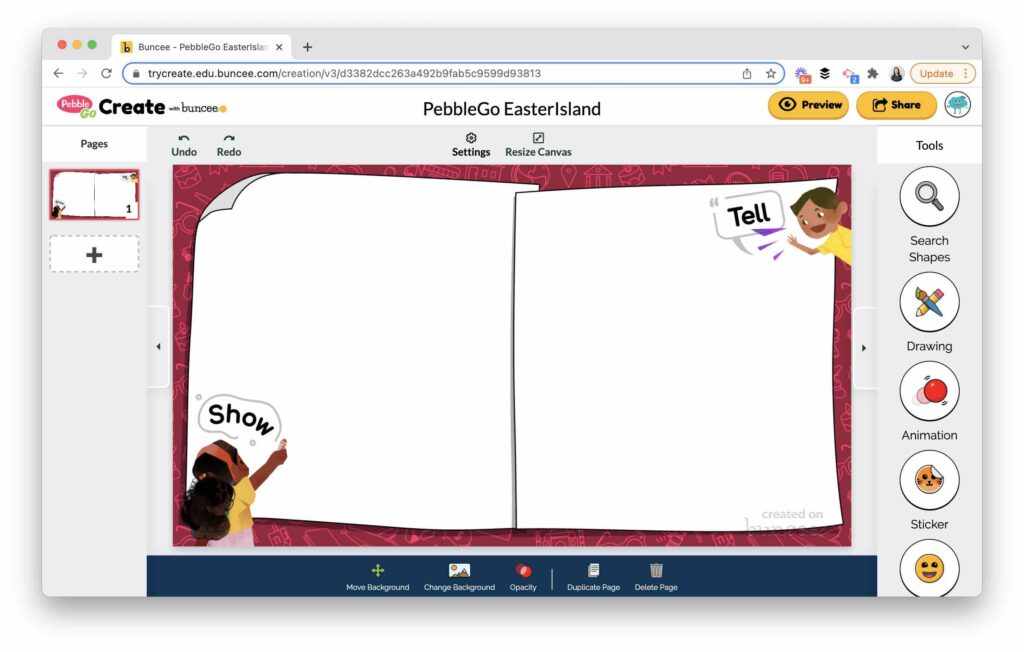 For a more engaging and creative formative assessment option, PebbleGo Create makes it possible to check for understanding with all learners.