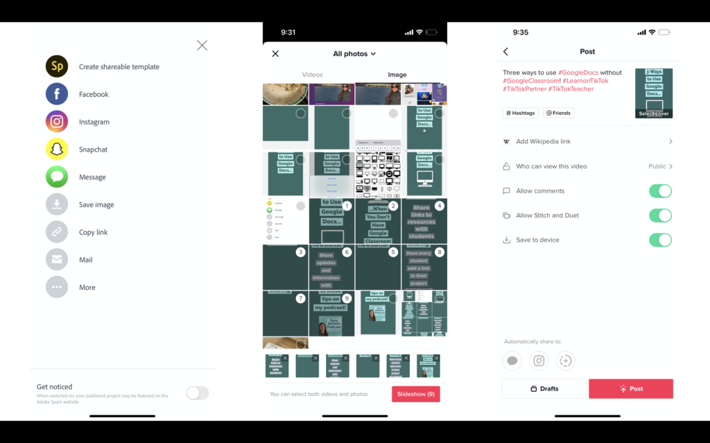 Learn how to make TikTok videos using Adobe Spark Post and the slideshow option. Follow the steps in this blog post to make it happen.